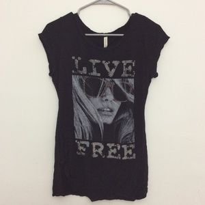 Pink Berry Medium Black T-Shirt